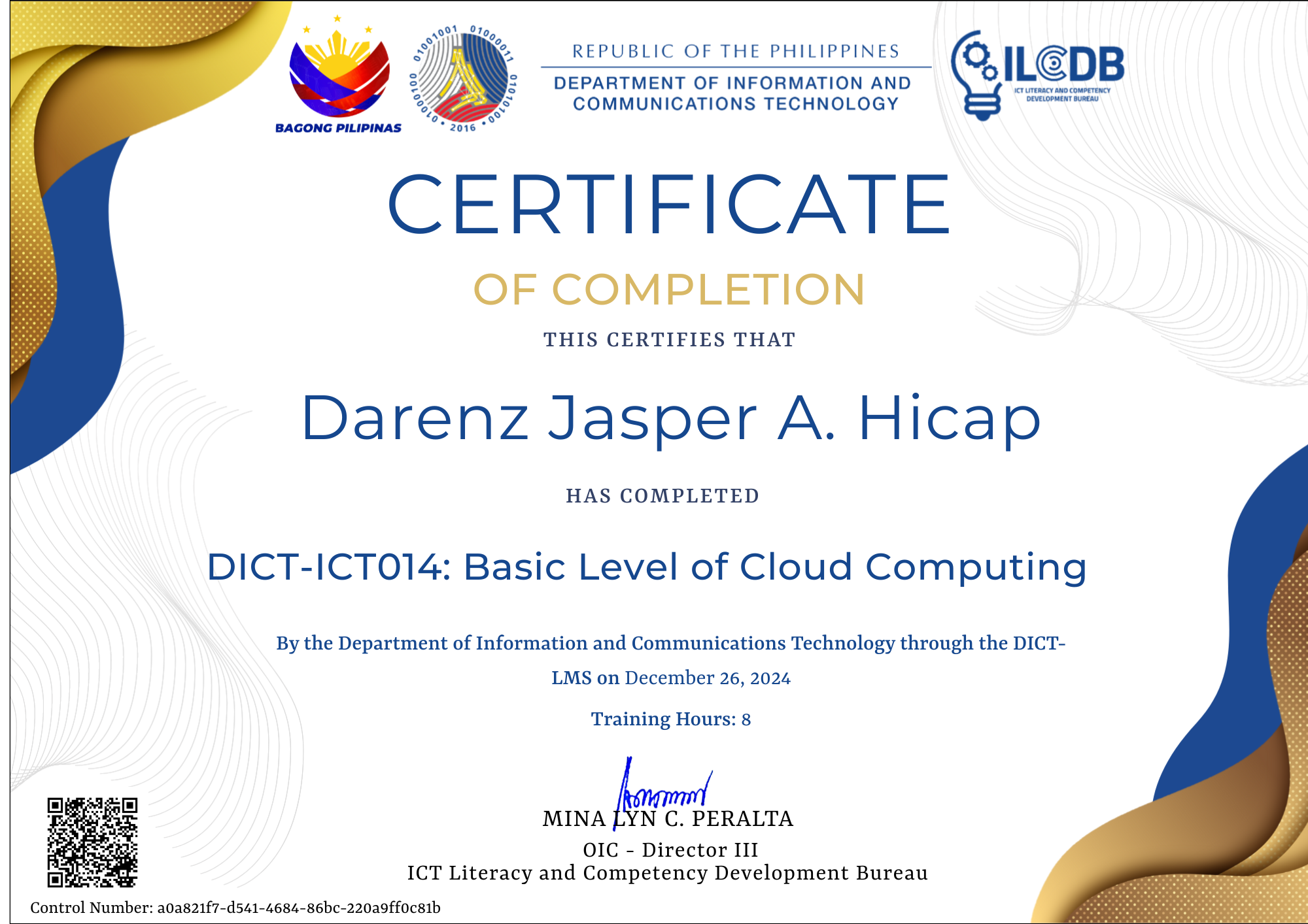 DICT Basic Level of Cloud Computing Certificate